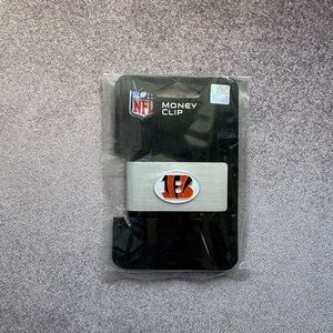 NFL Cincinnati Bengals Silver Money Clip with Orange & Black Logo